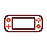 Game Console Vector Thick Line Two Color Icons For Personal And Commercial Use.
