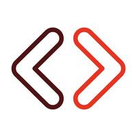 Double Arrow Vector Thick Line Two Color Icons For Personal And Commercial Use.