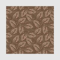 leaves seamless pattern vector