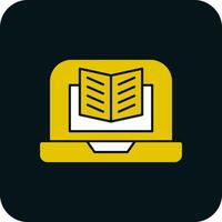 diseño de icono de vector de libro digital