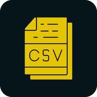 csv archivo formato vector icono diseño