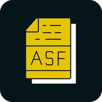 Asf File Format Vector Icon Design