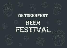 Oktoberfest. Traditional beer festival in Germany. vector