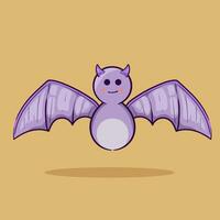 Bat Halloween sticker. Print for t-shirt. Vector illustration