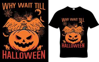 Vector Halloween scary pumpkin night t-shirt design