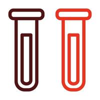 Test Tubes Vector Thick Line Two Color Icons For Personal And Commercial Use.