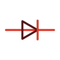 Diode Vector Thick Line Two Color Icons For Personal And Commercial Use.