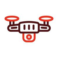 Drone Vector Thick Line Two Color Icons For Personal And Commercial Use.