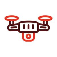 Drone Vector Thick Line Two Color Icons For Personal And Commercial Use.