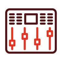 Faders Vector Thick Line Two Color Icons For Personal And Commercial Use.