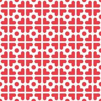 Love heart repeat pattern design vector background, red heart geometric shape on transparent background