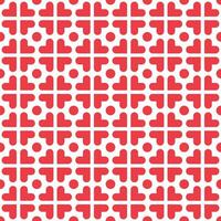 Love heart repeat pattern design vector background, red heart geometric shape on transparent background