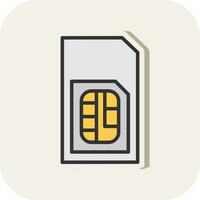 Sim card Vector Icon Design