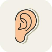 diseño de icono de vector de oído