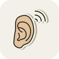 Ear Vector Icon Design