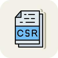 CSR File Format Vector Icon Design