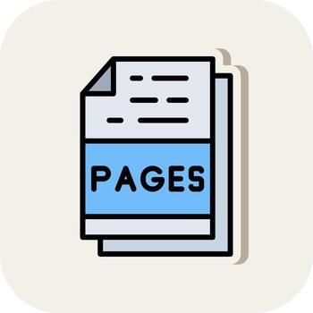 Pages File Format Vector Icon Design