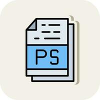 PS File Format Vector Icon Design