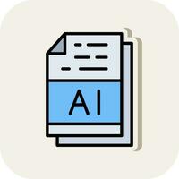 AI File Format Vector Icon Design