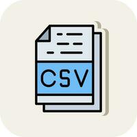 csv archivo formato vector icono diseño