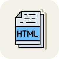 Html File Format Vector Icon Design