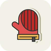 Oven mitts Vector Icon Design