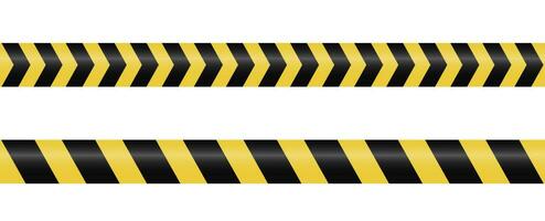 Safety tape barrier sign. Yellow black strip vector. vector