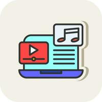 Music video Vector Icon Design