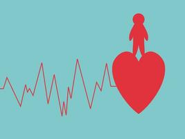 flat design heart day vector illustration