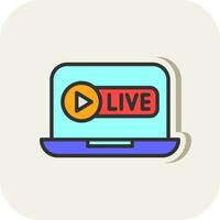 Live Stream Vector Icon Design