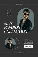 black minilmalist man fashion collection pinterest graphic template