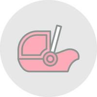 Baby car seat Vector Icon Design