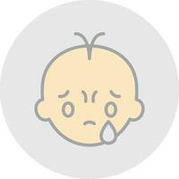 Crying Vector Icon Design