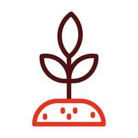 Sprout Vector Thick Line Two Color Icons For Personal And Commercial Use.