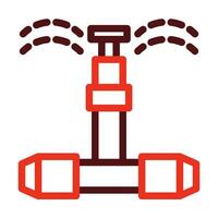 Irrigation System Vector Thick Line Two Color Icons For Personal And Commercial Use.