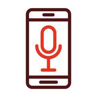 Voice Assistant Vector Thick Line Two Color Icons For Personal And Commercial Use.
