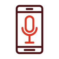 Voice Assistant Vector Thick Line Two Color Icons For Personal And Commercial Use.