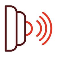 Infrared Sensor Vector Thick Line Two Color Icons For Personal And Commercial Use.
