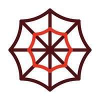 Spiderweb Vector Thick Line Two Color Icons For Personal And Commercial Use.