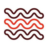 Wave Vector Thick Line Two Color Icons For Personal And Commercial Use.