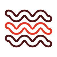 Wave Vector Thick Line Two Color Icons For Personal And Commercial Use.