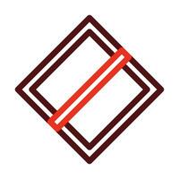 End Of Priority Vector Thick Line Two Color Icons For Personal And Commercial Use.