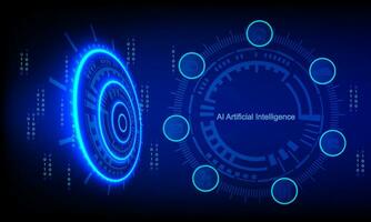 Abstract futuristic circuit Ai technology, Artificial Intelligence, graphics design vector illustration