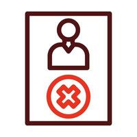 Blaklist Vector Thick Line Two Color Icons For Personal And Commercial Use.
