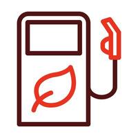 Eco Fuel Vector Thick Line Two Color Icons For Personal And Commercial Use.