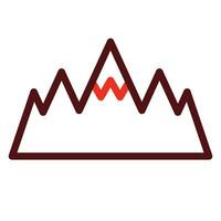 Mountains Vector Thick Line Two Color Icons For Personal And Commercial Use.