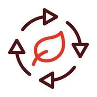 Carbon Cycle Vector Thick Line Two Color Icons For Personal And Commercial Use.