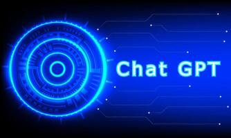 concept Chat GPT of digital new technology vector illustration