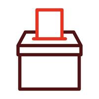 Vote Vector Thick Line Two Color Icons For Personal And Commercial Use.