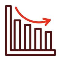 Loss Vector Thick Line Two Color Icons For Personal And Commercial Use.